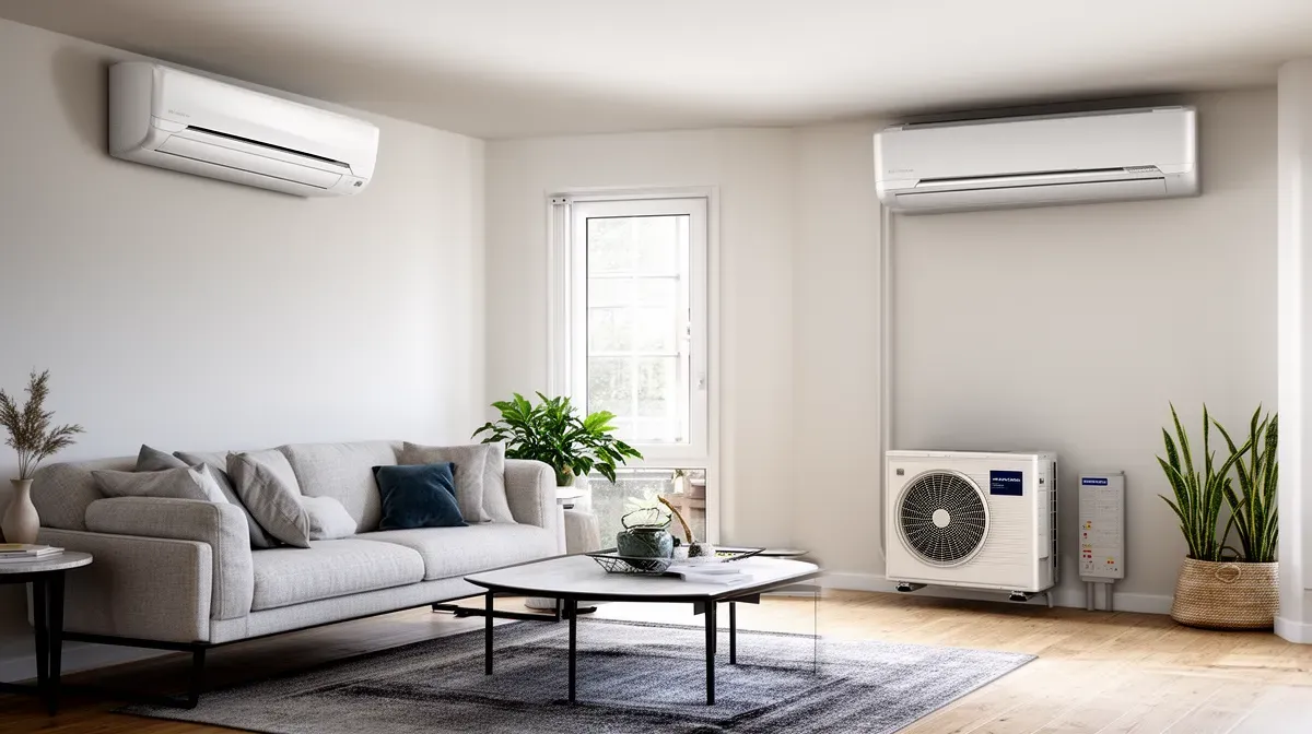Comparaison visuelle entre un climatiseur monobloc mural et un split classique