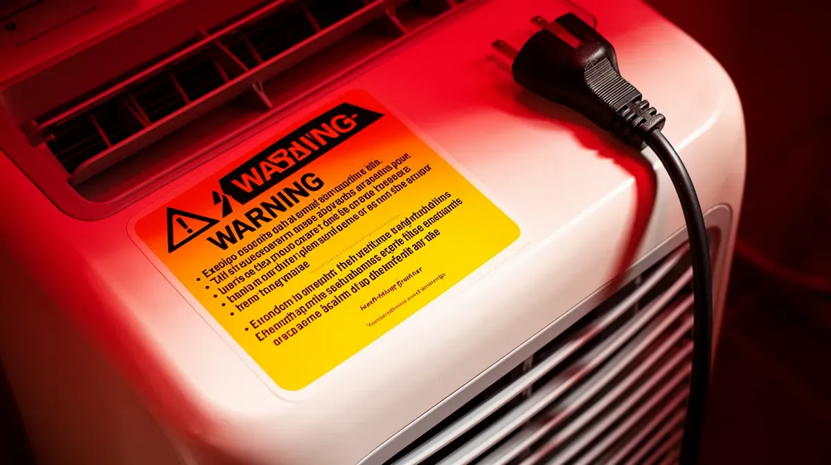 Avertissement sur un climatiseur mobile concernant les erreurs de dimensionnement