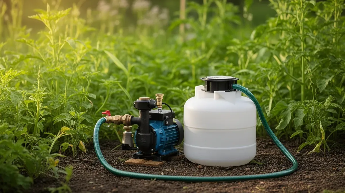 Système de récupération des condensats avec réservoir et pompe pour arrosage