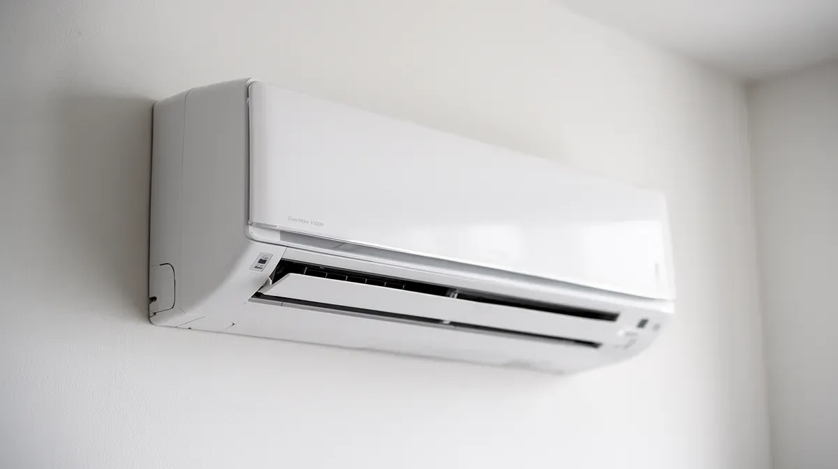 Vue rapprochée d'un climatiseur monobloc Olimpia Splendid Unico montrant sa finesse et son design épuré