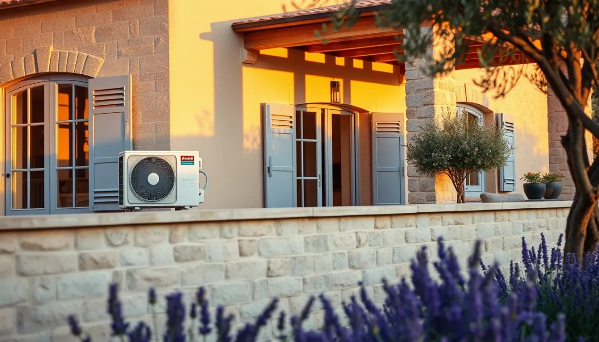 Villa méditerranéenne équipée d'une climatisation réversible dans le Var