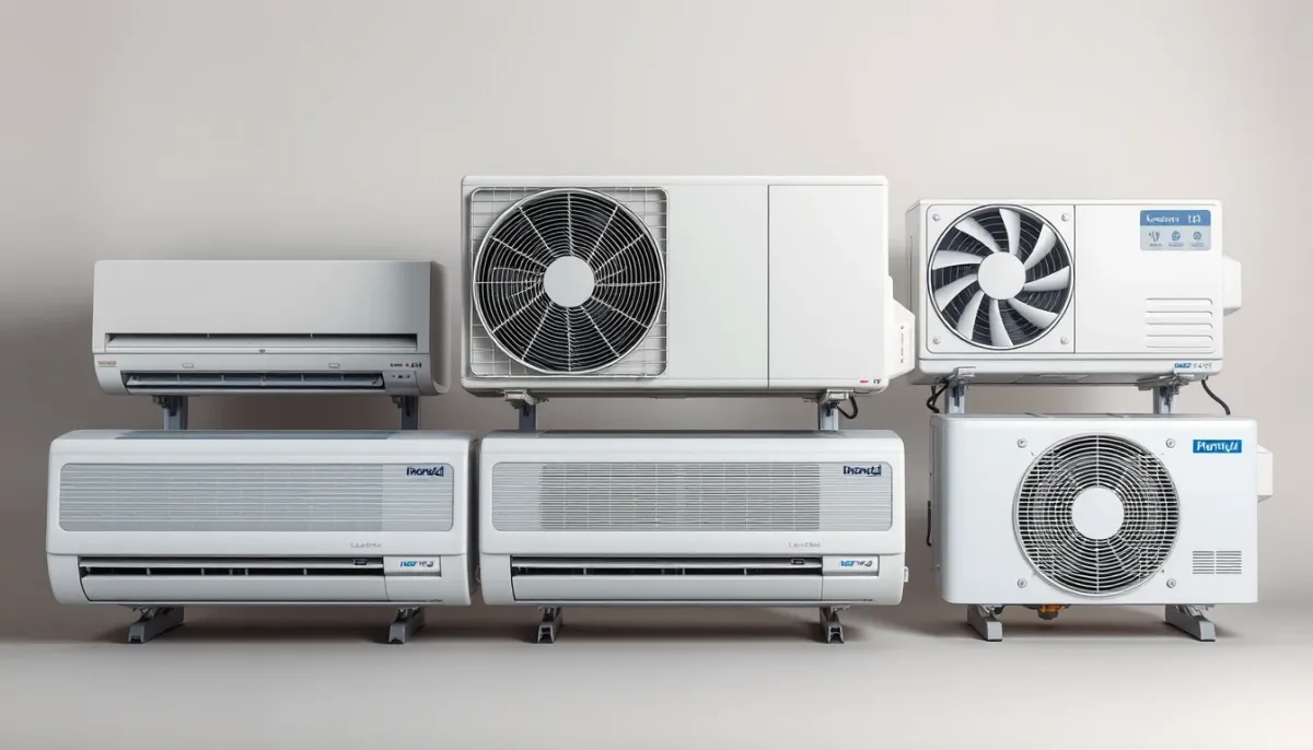 Comparatif visuel de trois unités intérieures de climatisation de marques différentes