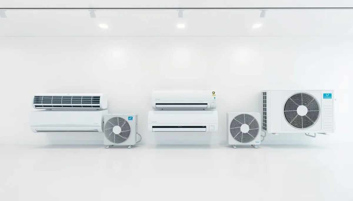 Trois unités intérieures de climatisation comparées côte à côte