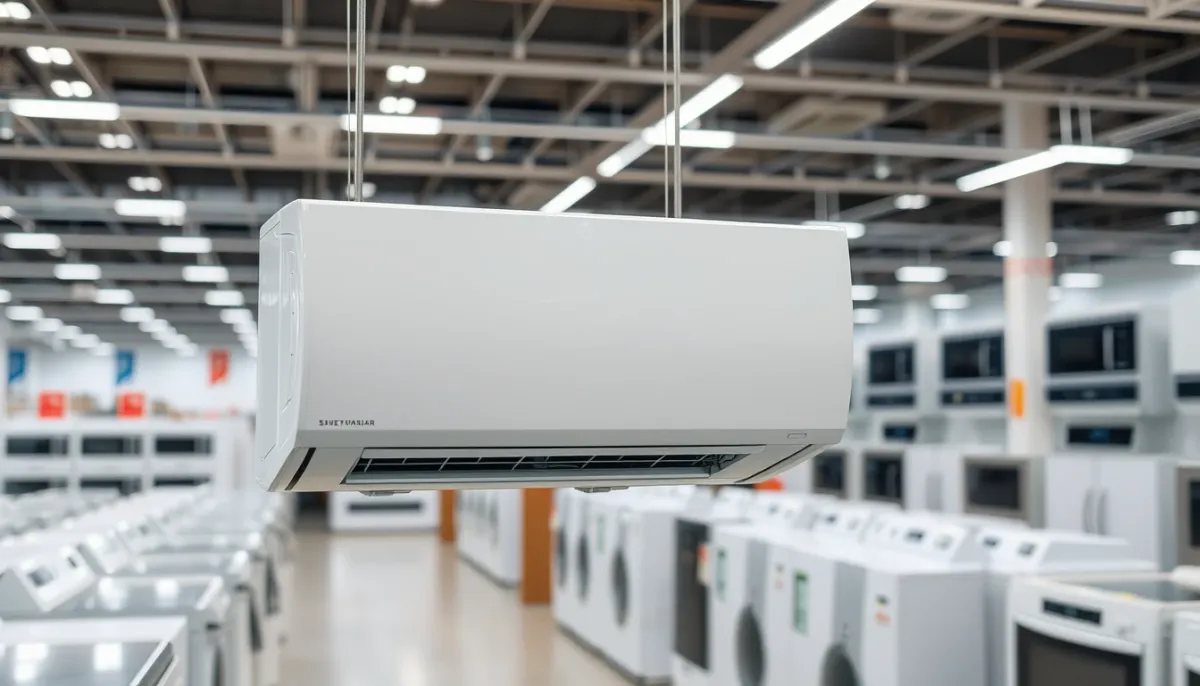 Climatiseur Beko exposé en grande surface