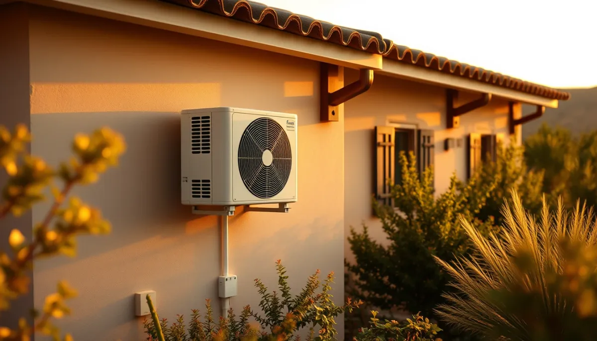 Maison individuelle dans le Var équipée d'une unité extérieure de climatisation fixée au mur